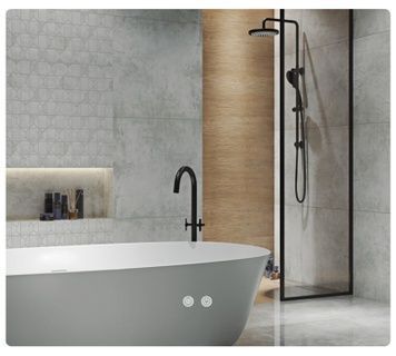 Дзеркало настінне прямокутне Qtap Taurus TA2 800&times;600 з LED-підсвіткою Touch, антизапотіванням, димером, рег. яскравості QTTAU80060048953