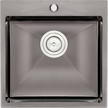 Кухонна мийка інтегрована QTAP D5050BL PVD 2,7/1,0 мм Black - QTD5050BLPVD10