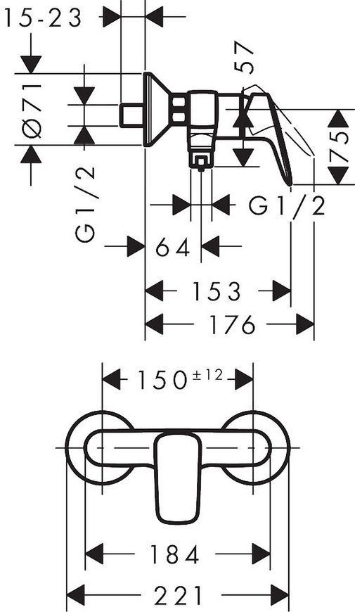 Набір змішувачів HANSGROHE EcoSmart 3 в 1 (71078000+71600000+26534400) 20200006