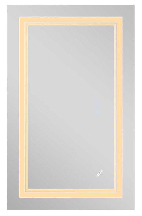 Дзеркало Qtap Cardinal 500х700 прямокутне з LED-підсвічуванням Touch, з антизапотіванням, з димером, рег. темп. кольору (3000-6500K) QT0478C5070