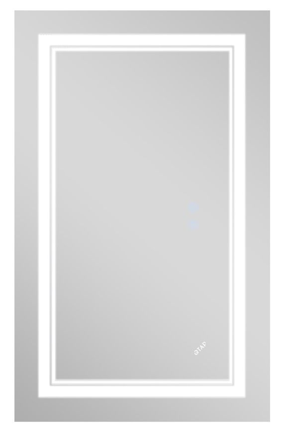 Дзеркало Qtap Cardinal 500х700 прямокутне з LED-підсвічуванням Touch, з антизапотіванням, з димером, рег. темп. кольору (3000-6500K) QT0478C5070