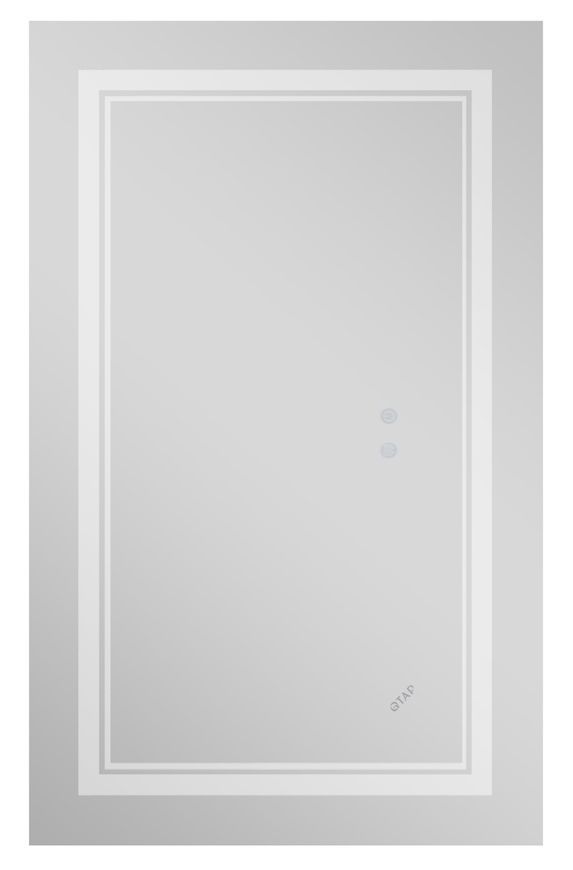 Дзеркало Qtap Cardinal 500х700 прямокутне з LED-підсвічуванням Touch, з антизапотіванням, з димером, рег. темп. кольору (3000-6500K) QT0478C5070