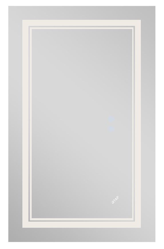 Дзеркало Qtap Cardinal 500х700 прямокутне з LED-підсвічуванням Touch, з антизапотіванням, з димером, рег. темп. кольору (3000-6500K) QT0478C5070