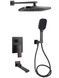 Душевая система скрытого монтажа Qtap Gemini с поворотным изливом QTGEM114GMB45704 Gunmetal Black PVD - QTGEM114GMB45704 - 1