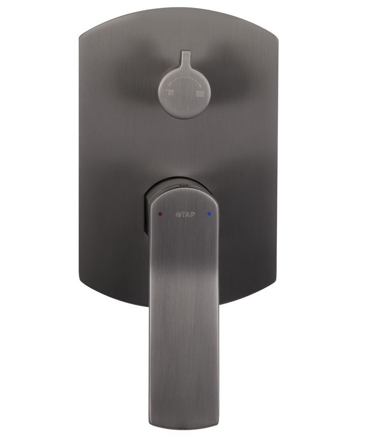 Душова система прихованого монтажу Qtap Slavonice на 2 споживача Gunmetal Black PVD QTSLA113GMB45899 - QTSLA113GMB45899