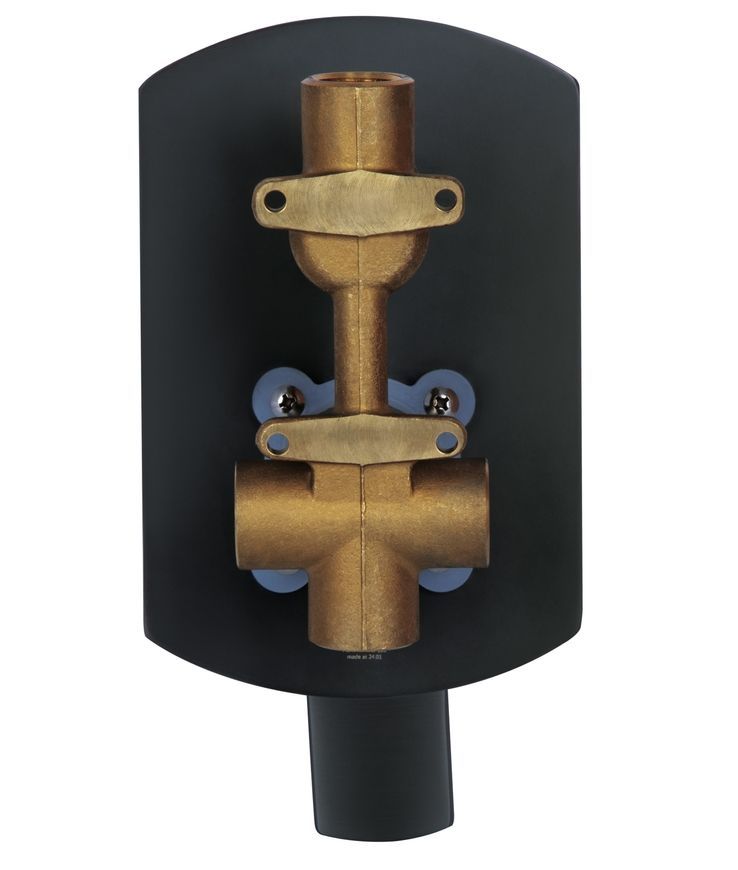 Душова система прихованого монтажу Qtap Slavonice на 2 споживача Gunmetal Black PVD QTSLA113GMB45899 - QTSLA113GMB45899