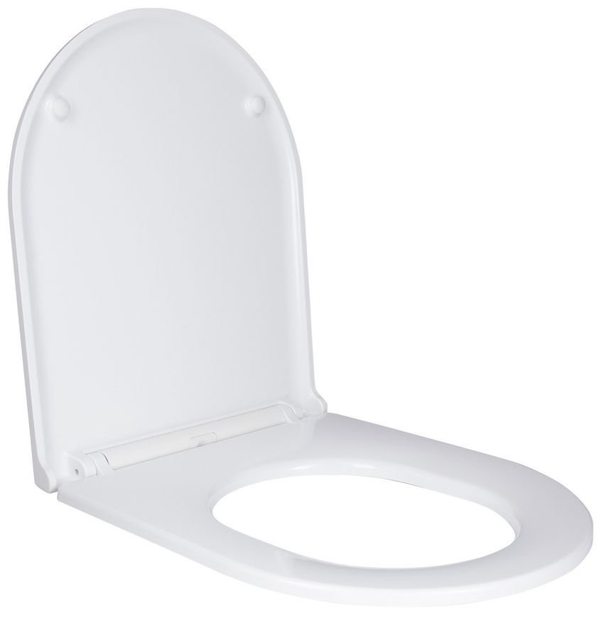 Сидіння для унітаза Qtap (Robin, Aries) White, з мікроліфтом, Slim Duroplast, Quick Release Slim QT99HY2411W - QT99HY2411W