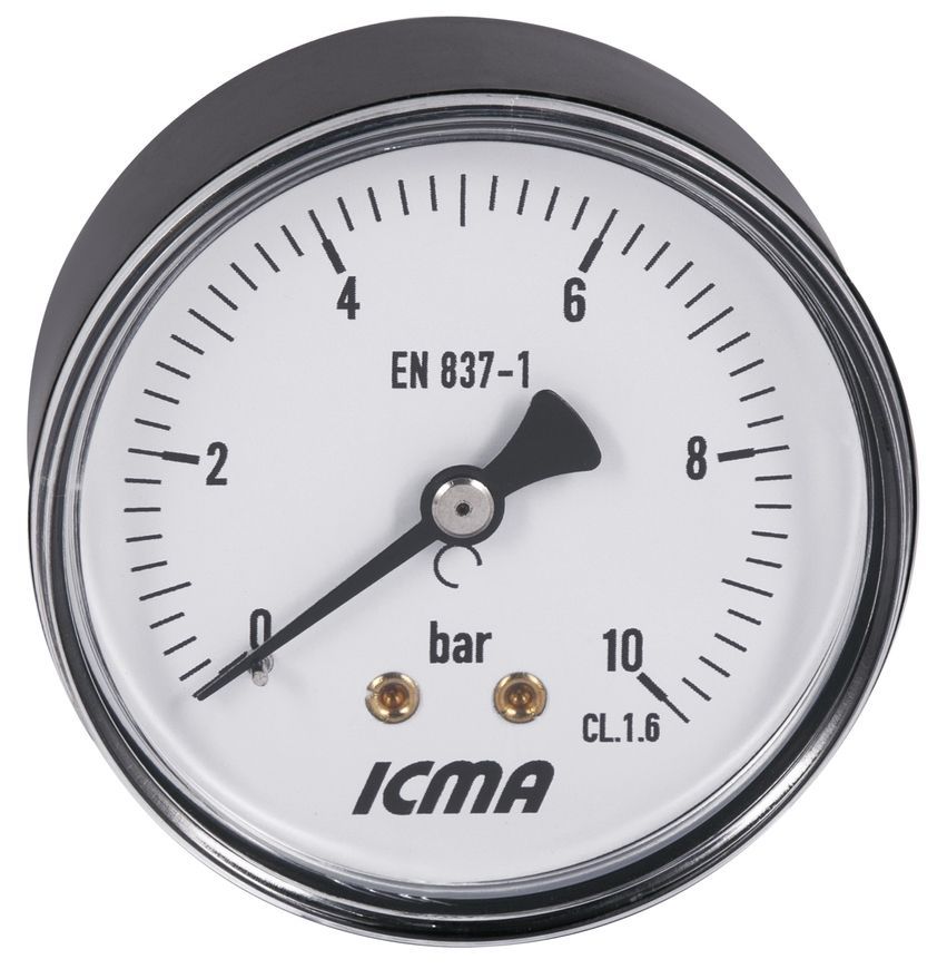 Манометр Icma заднє підключення 1/4"ЗР 63 мм 0-10 бар №243 91243AB10