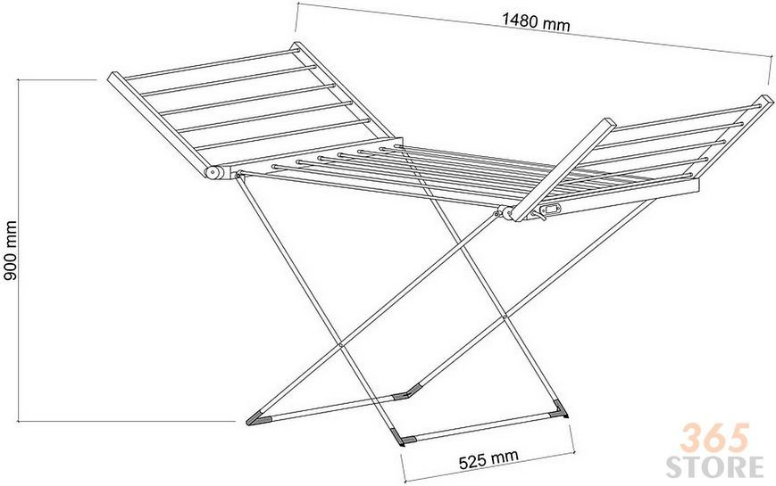 Сушилка для белья электрическая Q-TAP Breeze (SIL) 55701 - QTBRESIL55701