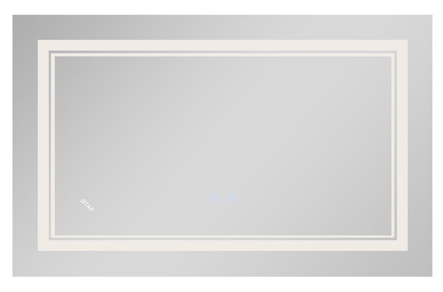 Дзеркало Qtap Cardinal 500х700 прямокутне з LED-підсвічуванням Touch, з антизапотіванням, з димером, рег. темп. кольору (3000-6500K) QT0478C5070