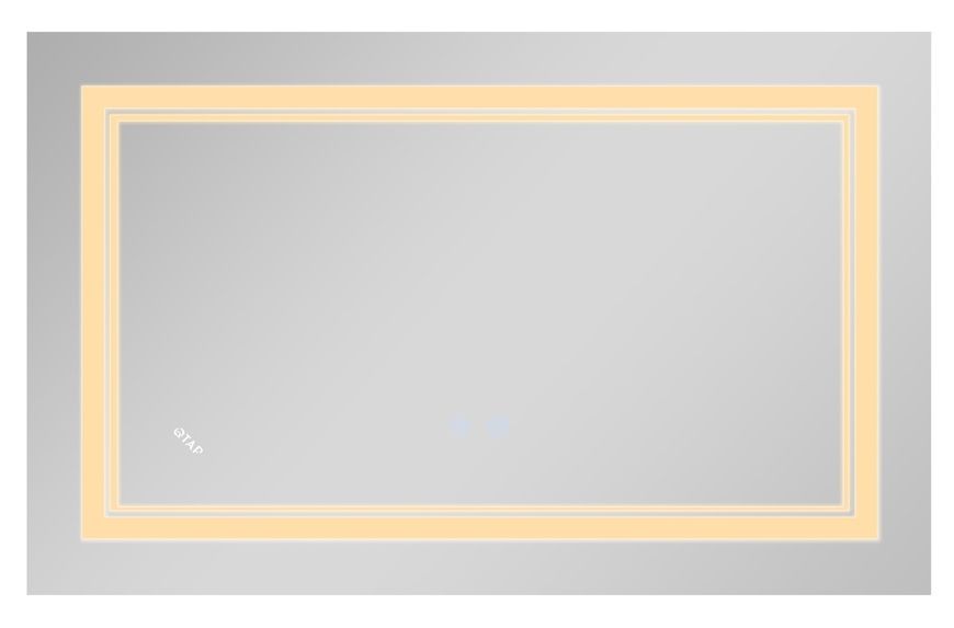 Дзеркало Qtap Cardinal 500х700 прямокутне з LED-підсвічуванням Touch, з антизапотіванням, з димером, рег. темп. кольору (3000-6500K) QT0478C5070