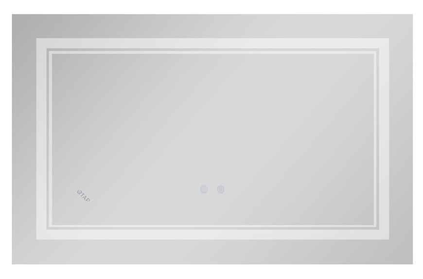 Дзеркало Qtap Cardinal 500х700 прямокутне з LED-підсвічуванням Touch, з антизапотіванням, з димером, рег. темп. кольору (3000-6500K) QT0478C5070