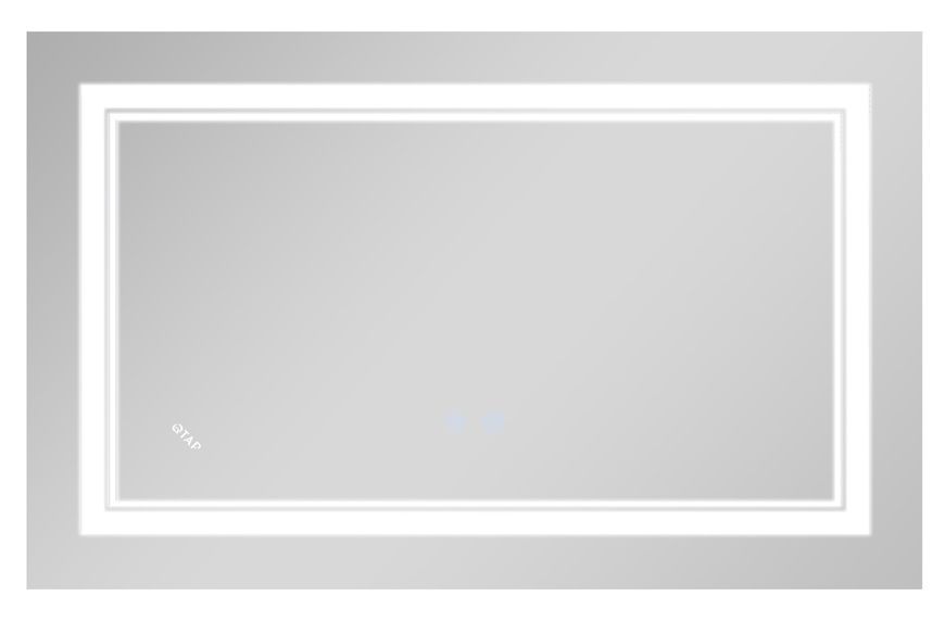 Дзеркало Qtap Cardinal 500х700 прямокутне з LED-підсвічуванням Touch, з антизапотіванням, з димером, рег. темп. кольору (3000-6500K) QT0478C5070