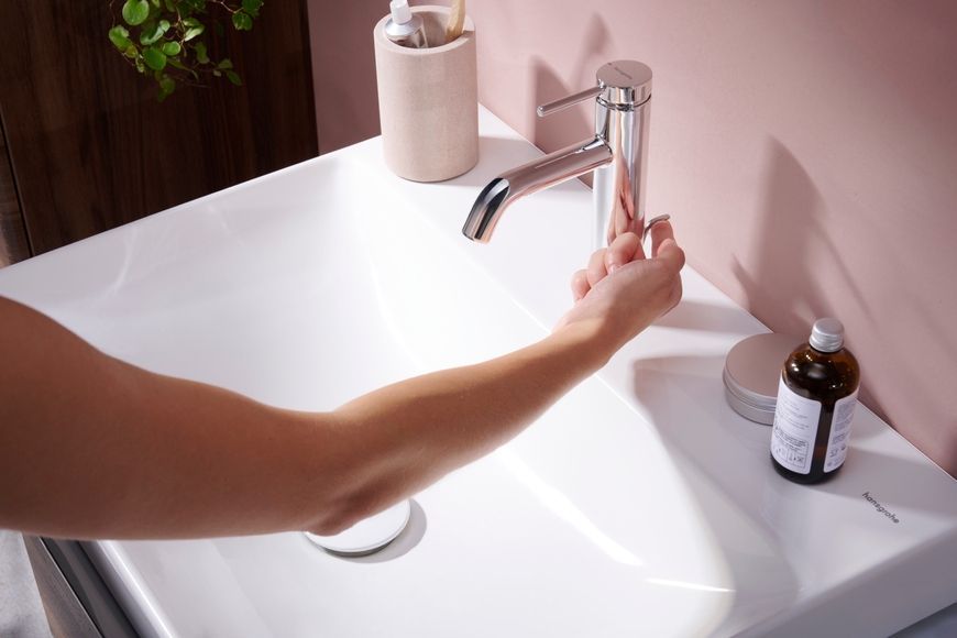 Смеситель для раковины HANSGROHE Tecturis S 110 EcoSmart+ Chrome 73310000 хром с донным клапаном - 73310000