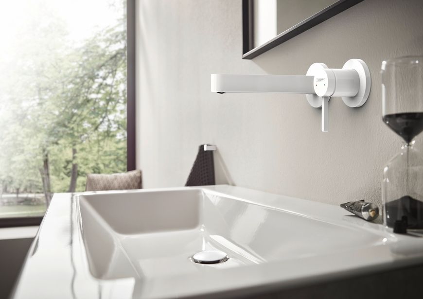 Смеситель для раковины HANSGROHE Finoris 165 скрытого монтажа Matt White 76051700 белый матовый - 76051700