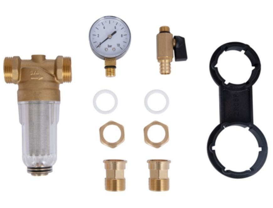 Фильтр самопромывной с манометром Thermo Alliance Standart 3/4" тонкой очистки, с пластиковой колбой TAS128W20 - TAS128W20