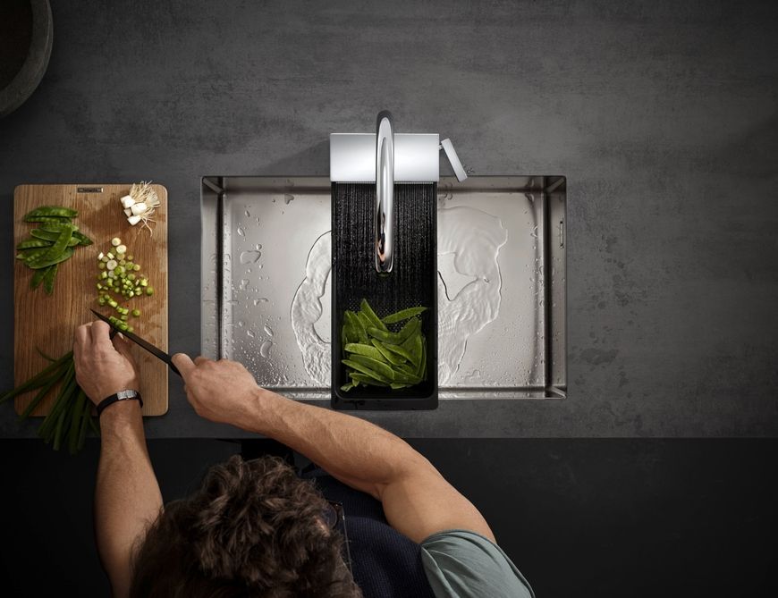 Кухонна мийка HANSGROHE під стільницю S71 S719-U660 Stainless Steel 43428800 нержавіюча сталь - 43428800