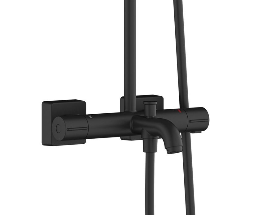 Душова система HANSGROHE Vernis Shape 240 1jet з термостатом та виливом 26900670 чорна матова - 26900670
