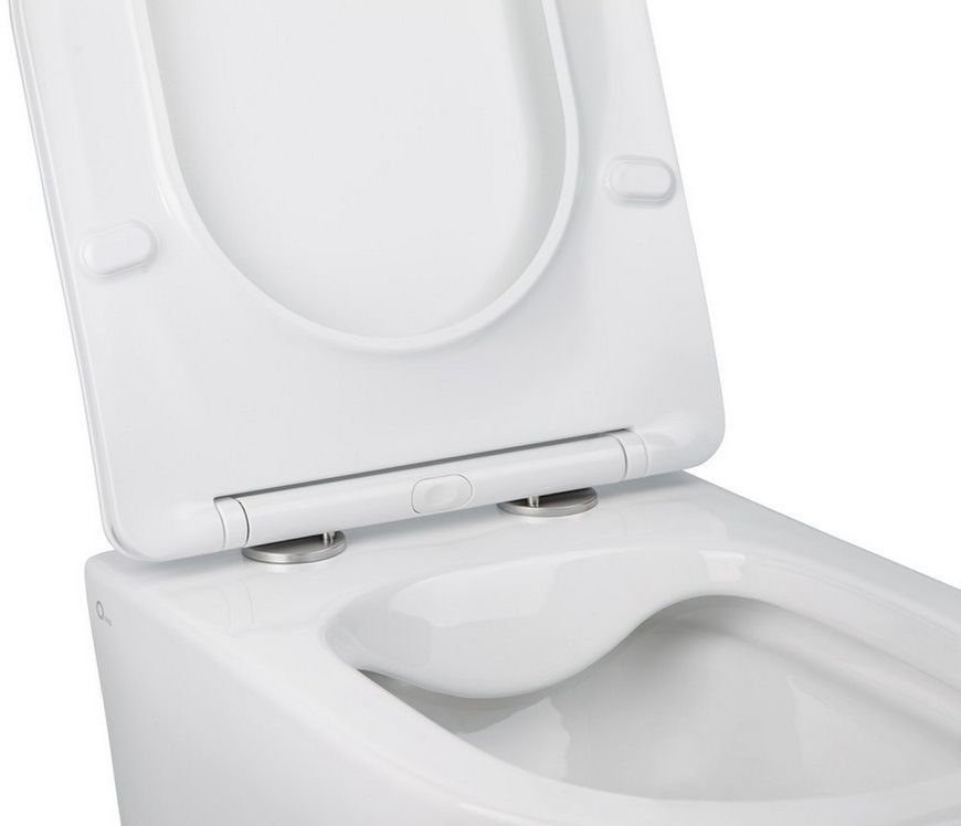 Набір QTAP інсталяція 3 в 1 Nest QT0133M425 з панеллю змиву лінійною QT0111M08381CRM + унітаз з сидінням Jay QT07335176W - QT07335176W0133M425M08381CRM