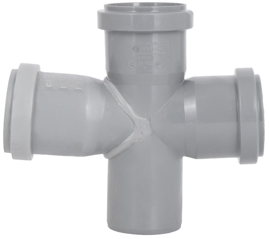 Хрестовина каналізаційна Ostendorf-OSMA HT-System PLUS d50/50/50/50&times;87&deg; SD00057307