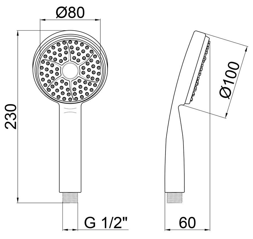 Лейка для ручного душа QTAP 05 - QT05L