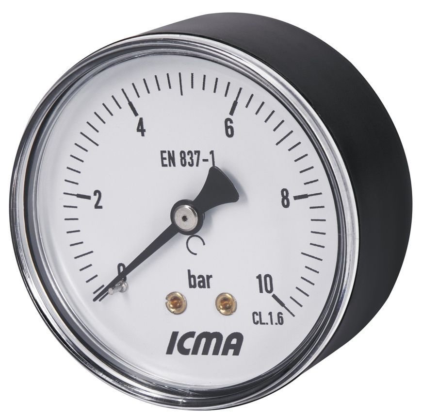 Манометр Icma заднє підключення 1/4"ЗР 63 мм 0-10 бар №243 91243AB10