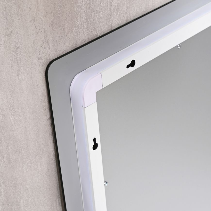 Дзеркало настінне прямокутне Qtap Taurus TA2 800&times;600 з LED-підсвіткою Touch, антизапотіванням, димером, рег. яскравості QTTAU80060048953
