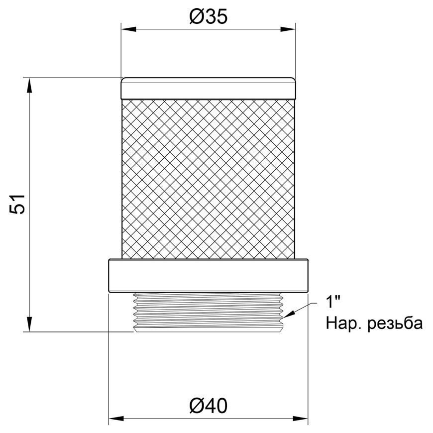 Фильтр-сетка из нерж. стали для обратного клапана SD PLUS 1" SD245W25 - SD245W25