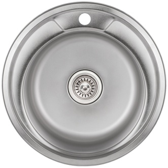 Кухонна мийка Lidz 490-A Satin 0,8 мм (180) LIDZ490ASAT08 - LIDZ490ASAT08