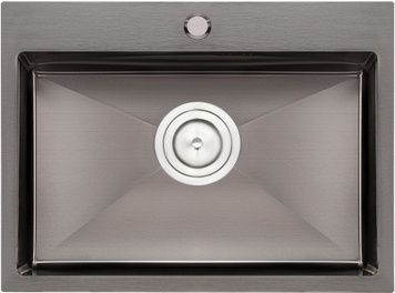 Кухонна мийка інтегрована QTAP D5843BL PVD 2,7/1,0 мм Black - QTD5843BLPVD10