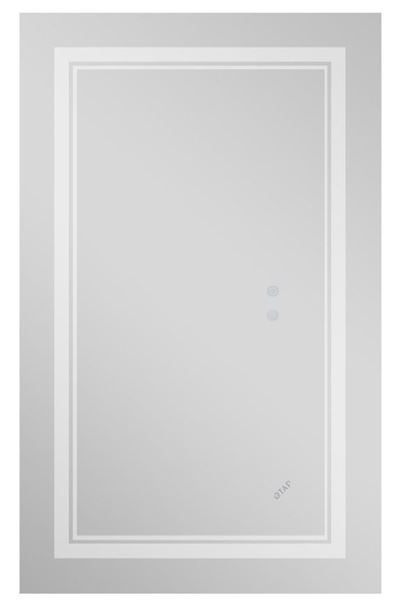 Зеркало Qtap Cardinal 650х900 прямоугольное с LED-подсветкой Touch, с антизапотеванием, с диммером, рег. темп. цвета (3000-6500K) QT0478C6590