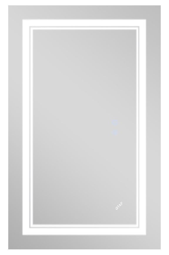 Зеркало Qtap Cardinal 650х900 прямоугольное с LED-подсветкой Touch, с антизапотеванием, с диммером, рег. темп. цвета (3000-6500K) QT0478C6590