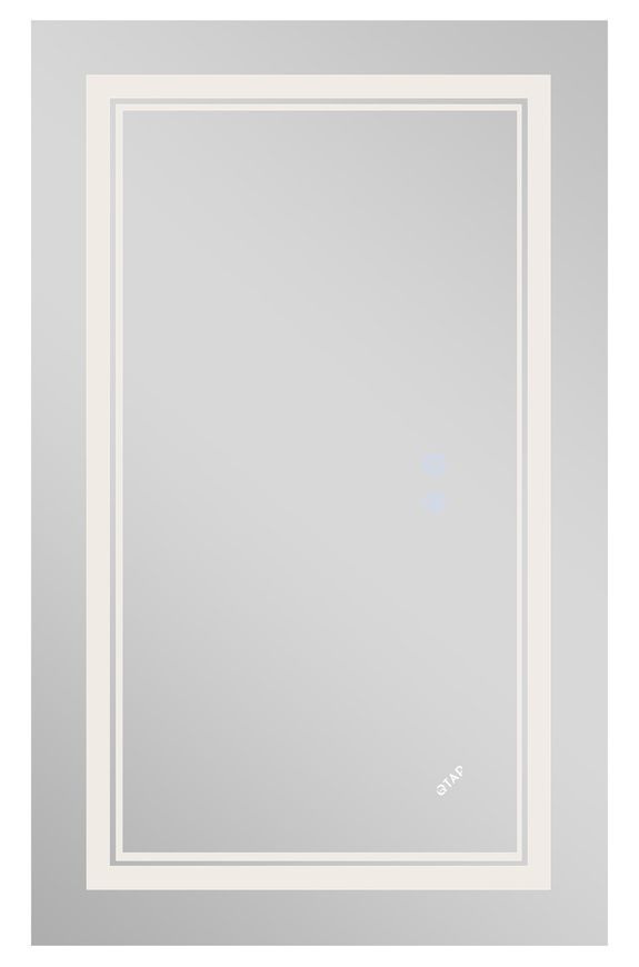 Зеркало Qtap Cardinal 650х900 прямоугольное с LED-подсветкой Touch, с антизапотеванием, с диммером, рег. темп. цвета (3000-6500K) QT0478C6590