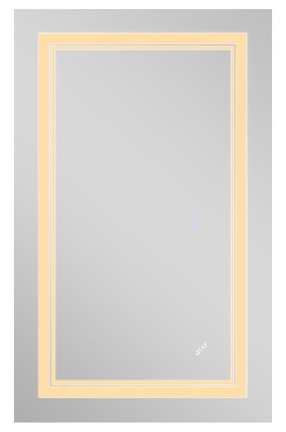 Зеркало Qtap Cardinal 650х900 прямоугольное с LED-подсветкой Touch, с антизапотеванием, с диммером, рег. темп. цвета (3000-6500K) QT0478C6590