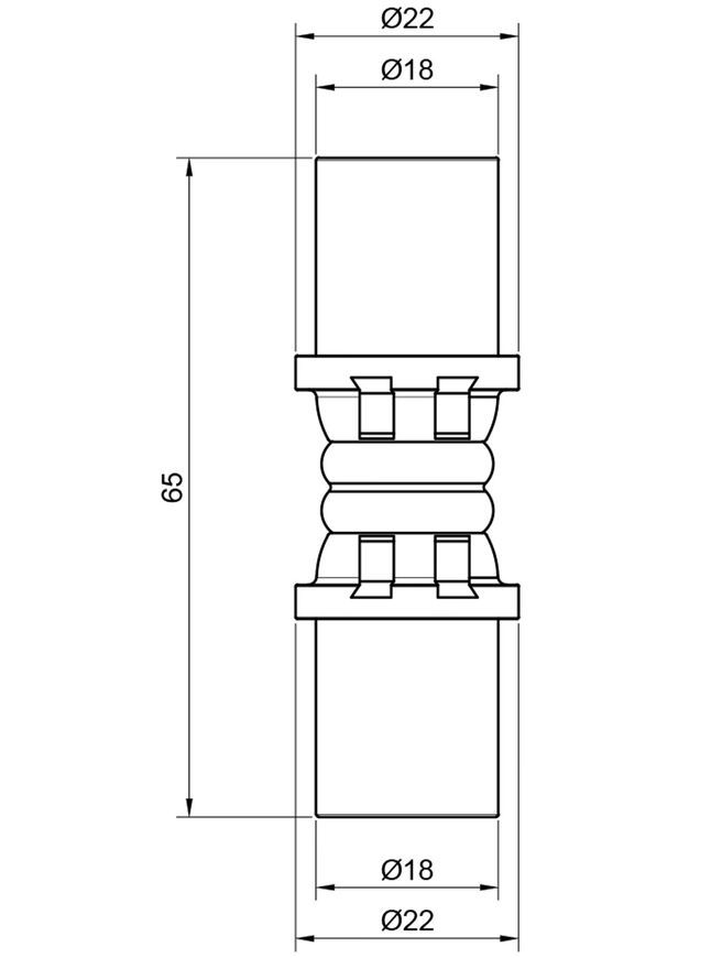 Муфта прес-фітинг пряма Icma 16х16 №400 81400GH06 - 81400GH06