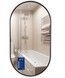 Зеркало настенное овальное Qtap Scorpio SC1 500x900 мм с LED-подсветкой Touch, антизапотеванием, диммером, рег. темп. цвета (3000-6500 К) Black QTSC500900