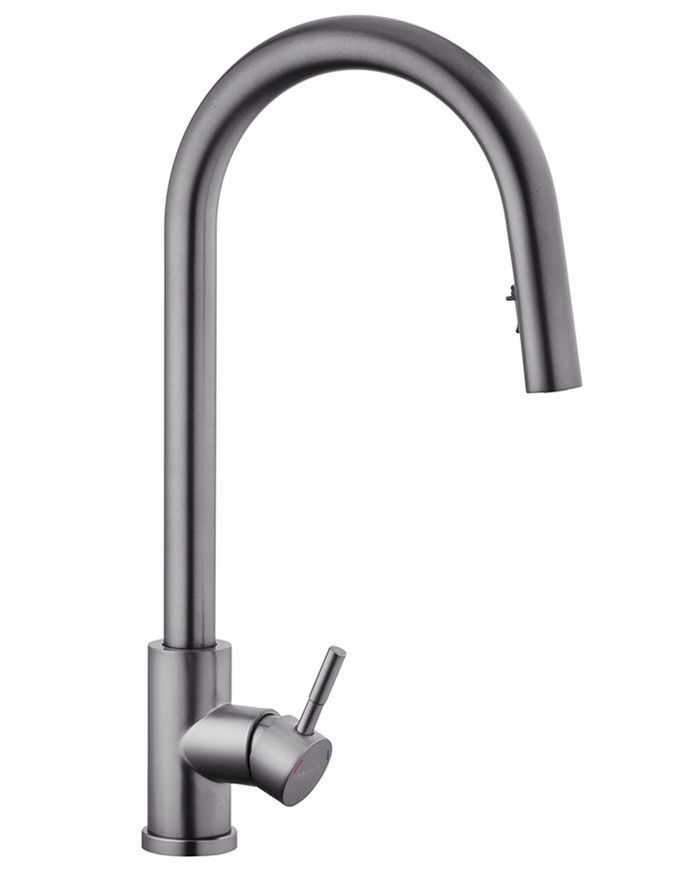 Смеситель для кухни с выдвижным изливом Kroner KRP Edelstahl Klassisch-PVD03915 графит CV032283 - Klassisch-PVD03915