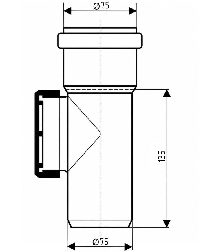 Ревизия канализационная Ostendorf-OSMA HT-System PLUS d75 SD00057498