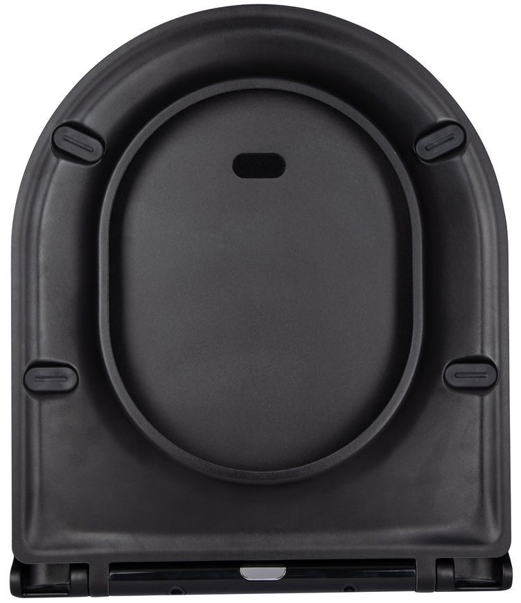 Сидіння для унітаза QTAP (Robin) з мікроліфтом Slim QT99HY2411MB Black - QT99HY2411MB