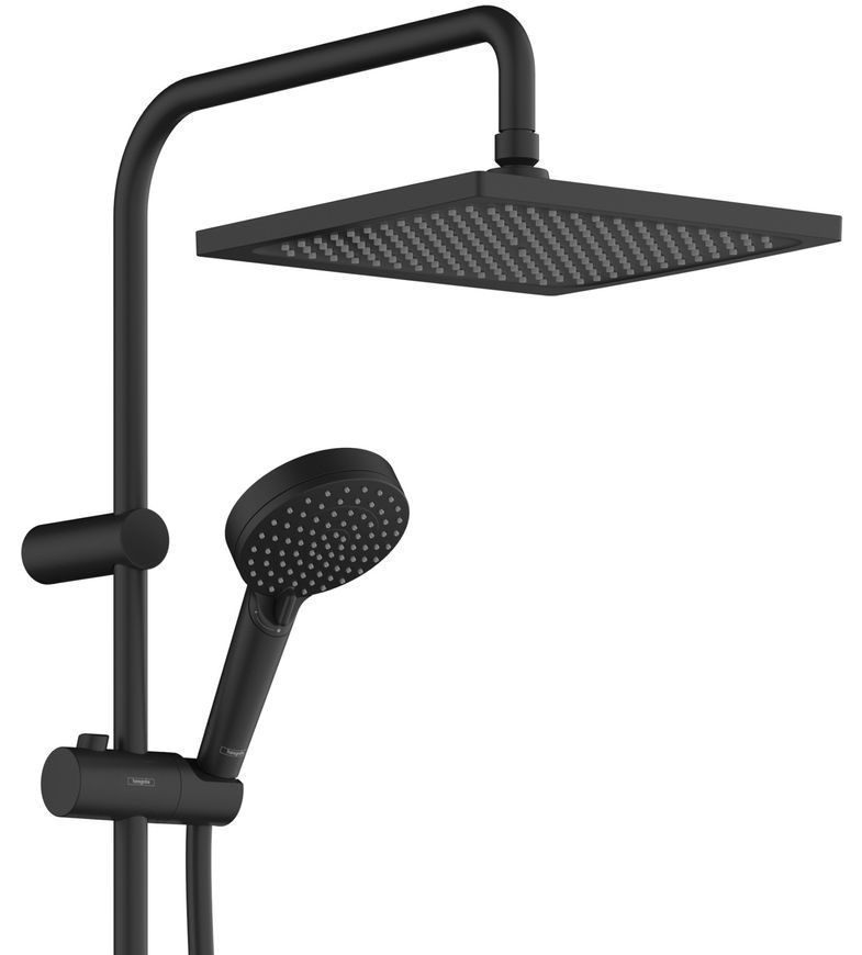 Душова система HANSGROHE Vernis Shape 240 1jet з термостатом 26427670 чорна матова - 26427670