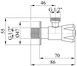 Кран приборный Kroner KRP Edelstahl Klassisch-ESG101 1/2"х1/2" НР нержавеющая сталь CV022974