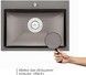 Кухонна мийка інтегрована QTAP D5843BL PVD 2,7/1,0 мм Black - QTD5843BLPVD10 - 2