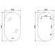 Зеркало настенное овальное Qtap Scorpio SC1 500x900 мм с LED-подсветкой Touch, антизапотеванием, диммером, рег. темп. цвета (3000-6500 К) Black QTSC500900