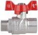 Кран шаровой Thermo Alliance Forte 1/2" ВН прямой, латунь, PN40, бабочка SF607W15 - SF607W15 - 4