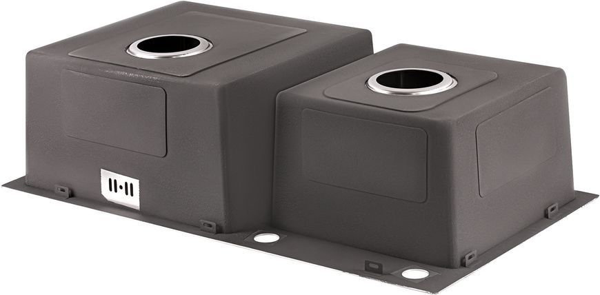 Набір QTAP S7843 SET 4 в 1: кухонна мийка двійна Satin, змішувач, сушарка, диспенсер - QTS7843SET