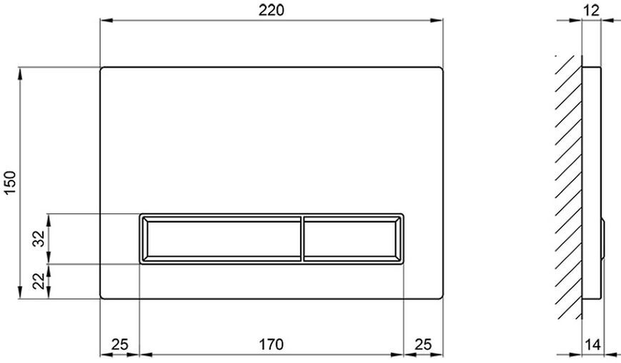 Набор QTAP инсталляция 3 в 1 Nest QT0133M425 с панелью смыва линейной QT0111M08V1091MB + унитаз с сиденьем Jay QT07335176W - QT07335176W0133M425M08V1091MB