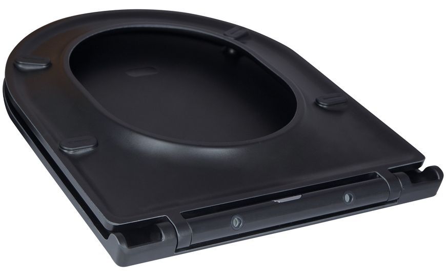 Сидіння для унітаза QTAP (Robin) з мікроліфтом Slim QT99HY2411MB Black - QT99HY2411MB