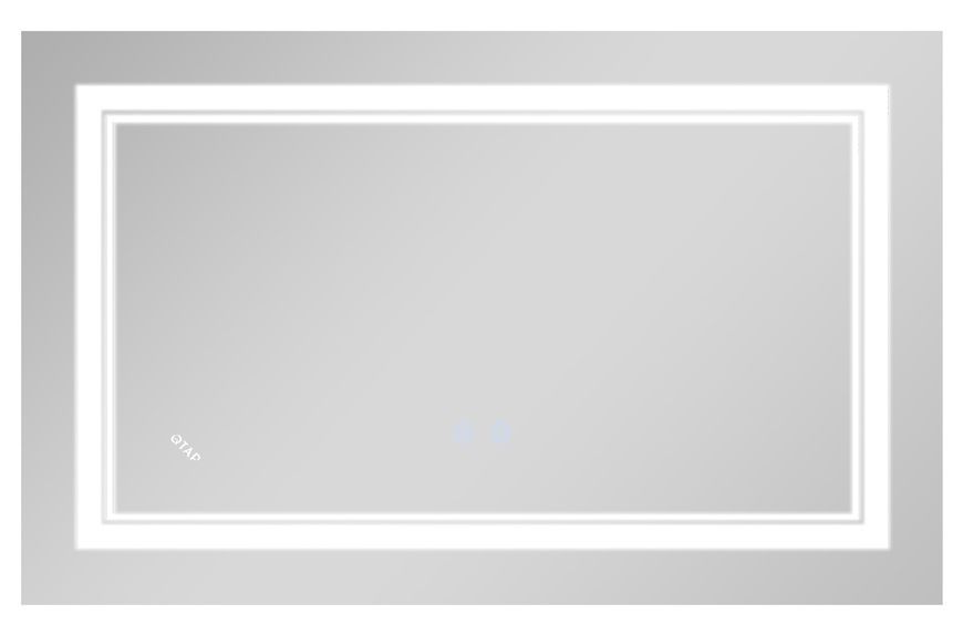 Зеркало Qtap Cardinal 650х900 прямоугольное с LED-подсветкой Touch, с антизапотеванием, с диммером, рег. темп. цвета (3000-6500K) QT0478C6590