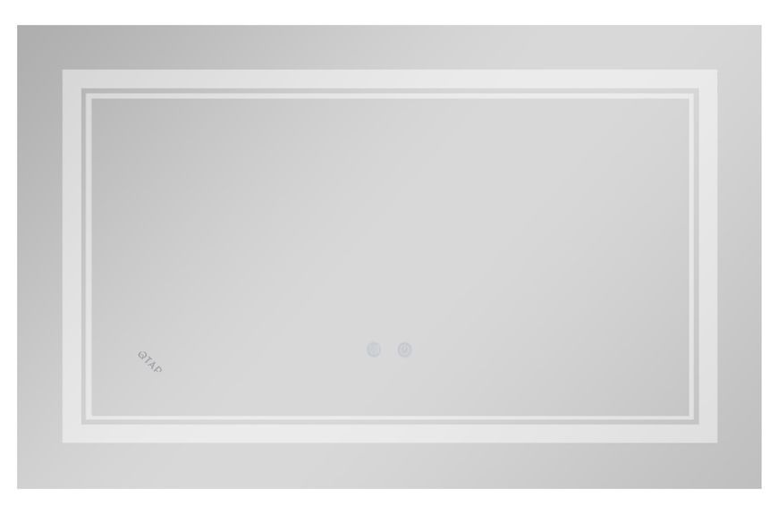 Зеркало Qtap Cardinal 650х900 прямоугольное с LED-подсветкой Touch, с антизапотеванием, с диммером, рег. темп. цвета (3000-6500K) QT0478C6590