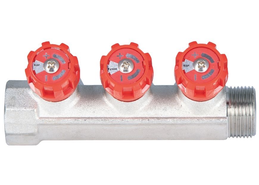 Коллектор SD PLUS 3/4" 3 выхода латунь SD230W3
